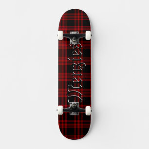 Menzies Hunting Tartan Scottish Plaid Pattern Skateboard