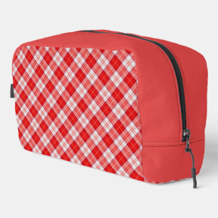 Menzies Red Clan Tartan Scottish Plaid Dopp Kit