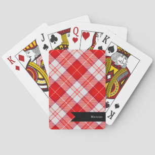 Menzies Red Clan Tartan Scottish Plaid Playing Cards