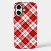 Menzies tartan red white plaid