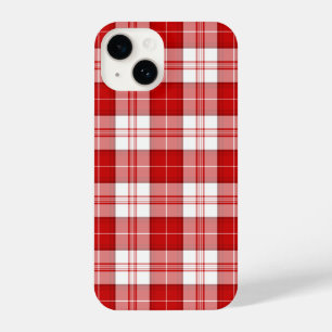 Menzies tartan red white plaid iPhone 14 case