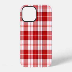 Menzies tartan red white plaid iPhone 12 case