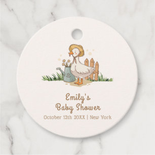 Meodow Vintage Little Duckling Garden Baby Shower Favour Tags