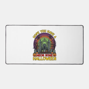 Meon Some Halloween Cemetery Gate Monsters Pumpkin Desk Mat