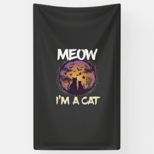 Meow Am Cat Halloween Night Witch Pumpkin_1 Banner