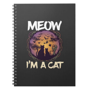 Meow Am Cat Halloween Night Witch Pumpkin_1 Notebook