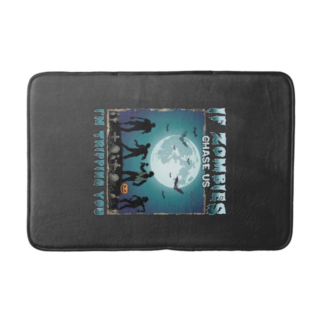 Meow Am Cat Halloween Night Witch Pumpkin (2)_1 Bath Mat (Front)
