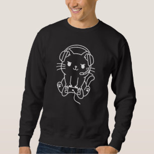 Meow and Game On with the Hilarious Gamer Cat Cute Sweatshirt