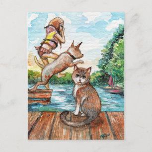 Meow at Cottage Dock Postcard
