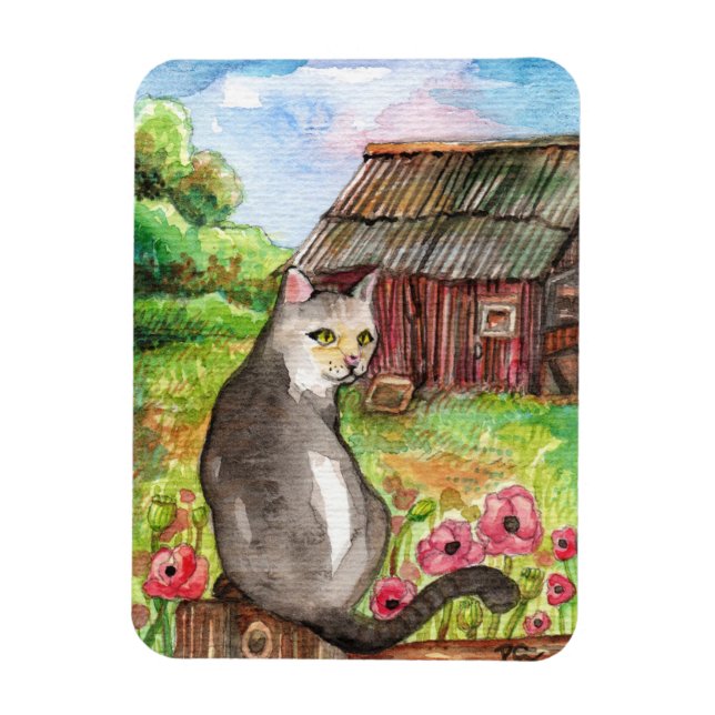 Meow at the Barn Magnet (Vertical)