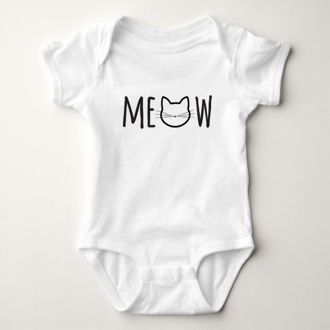 Meow Baby Bodysuit (Front)