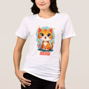 Meow Bella + Canvas Women’s T-Shirt – Purrfectly Tri-Blend Shirt