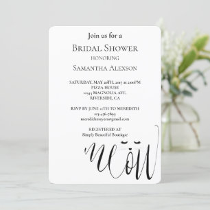 Meow Cat Bridal Shower Invitation