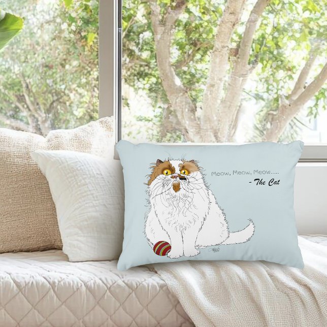 Meow Cat Funny Decorative Cushion (Creator Uploaded)