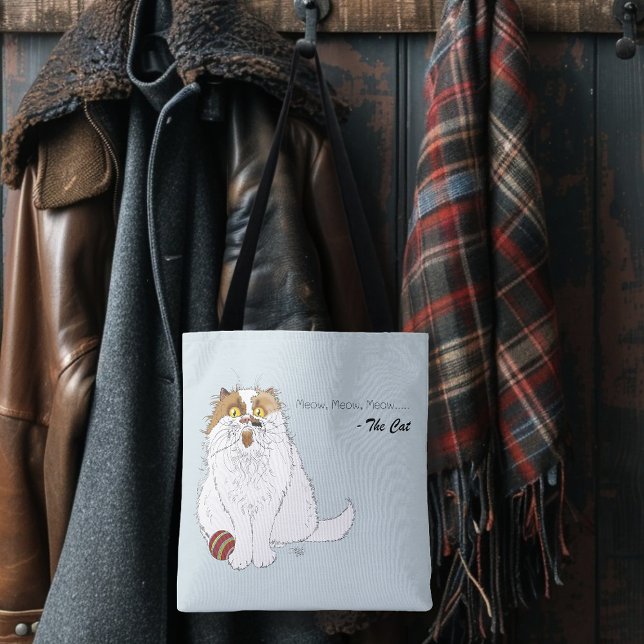 Meow Cat Funny Tote Bag (Creator Uploaded)
