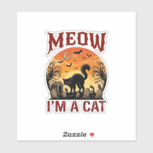 Meow Cat Halloween Black Cemetery_1