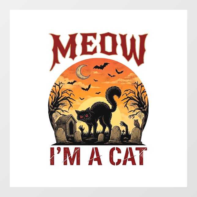 Meow Cat Halloween Black Cemetery_1 (Sheet)