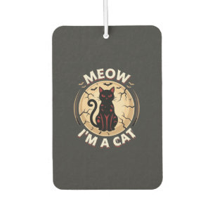 Meow Cat Halloween Graphic Design_1 Car Air Freshener