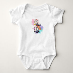 Meow cat love always baby bodysuit