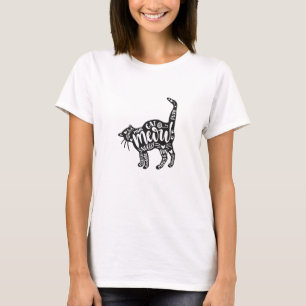 Meow Cat Lover Women’s Shirt – Cute and Simple