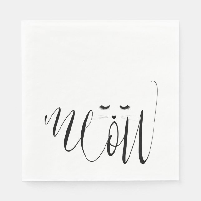 Meow Cat Napkin (Front)