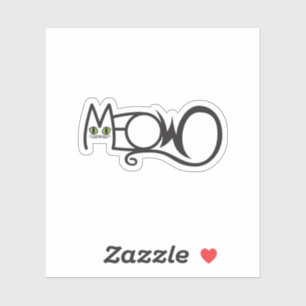 Meow Cat Typography