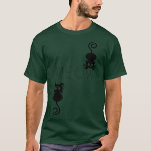 Meow CatFunny Kitty Cat Mum and Cat Dad Meow T-Shirt
