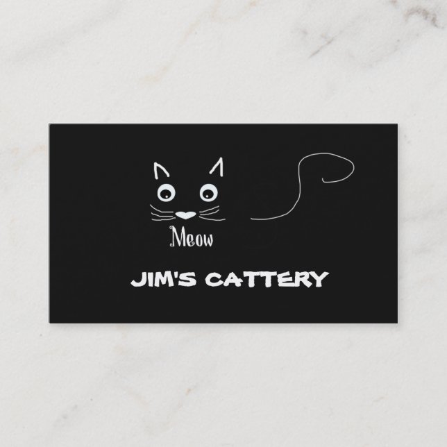Meow Cattery Business Card (Front)