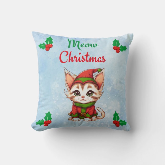 Meow Christmas Cushion (Front)