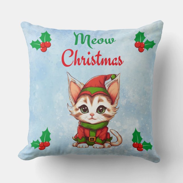 Meow Christmas Cushion (Front)