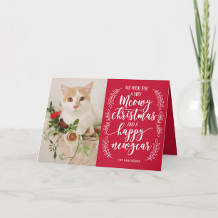 Meow Christmas Folded Holiday Greeting Card