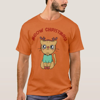 Meow Christmas funny T-Shirt
