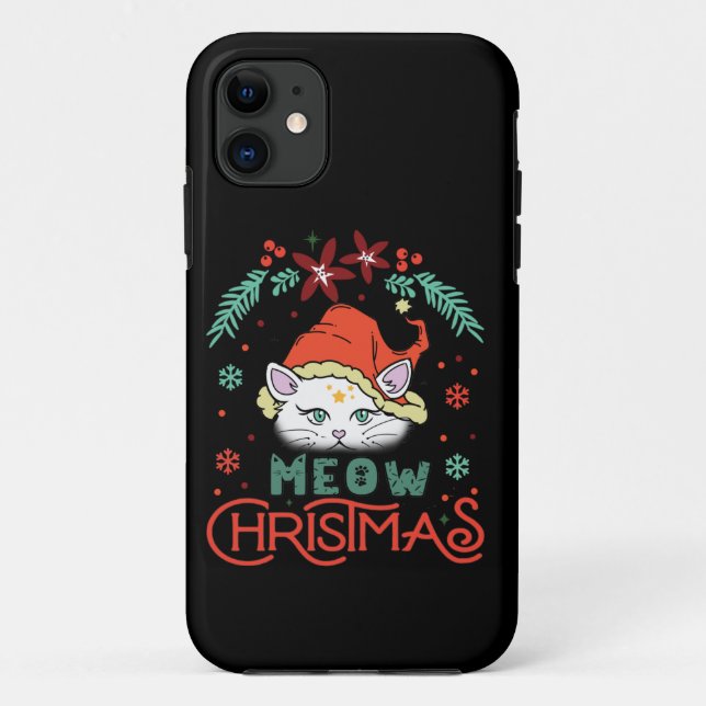 Meow Christmas, Merry Christmas Case-Mate iPhone Case (Back)