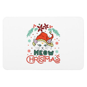Meow Christmas, Merry Christmas Magnet