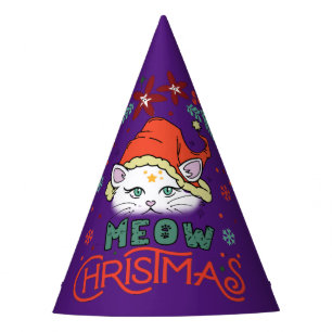 Meow Christmas, Merry Christmas Party Hat