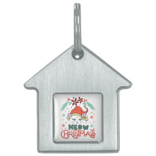 Meow Christmas, Merry Christmas Pet ID Tag