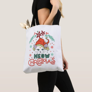 Meow Christmas, Merry Christmas Tote Bag