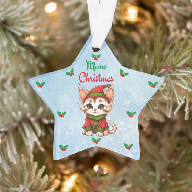 Meow Christmas Ornament (Tree)