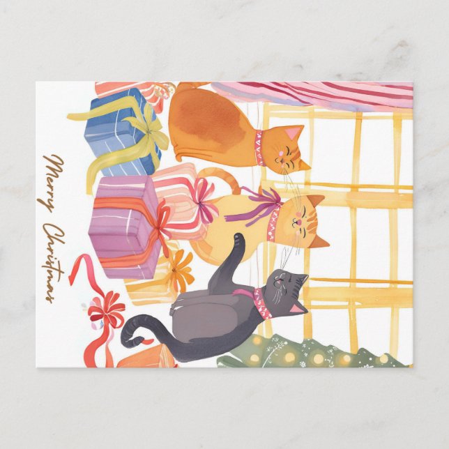 Meow Christmas Postcard (Front)