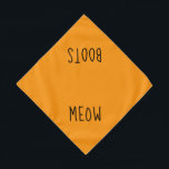 Meow Cute Black Text Small Golden Yellow Pet Bandana<br><div class="desc">Gorgeous golden yellow bandanna,  with cute black text... .Meow. Perfect for your pet's night out on the town or afternoon at the park.

Larger size also available.</div>
