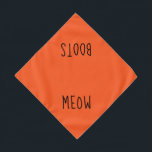 Meow Cute Black Text Small Orange Pet Bandana<br><div class="desc">Pretty orange bandanna,  with cute black text... .Meow. Perfect for your pet's night out on the town or afternoon at the park.

Larger size also available.</div>