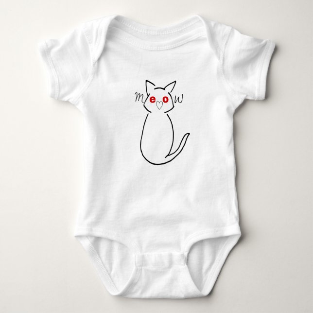 Meow !! Cute for baby's  Baby Bodysuit (Front)