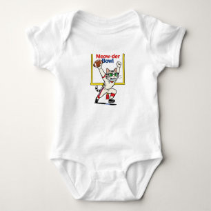 Meow-der Bowl Champion Cat Football Baby Bodysuit