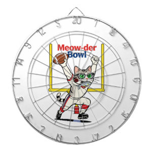Meow-der Bowl Champion Cat Football Dartboard