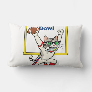 Meow-der Bowl Champion Cat Football Lumbar Cushion