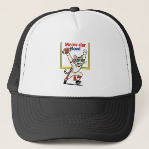 Meow-der Bowl Champion Cat Football Trucker Hat