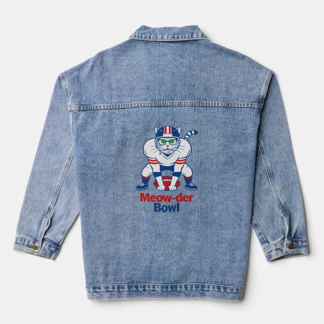 Meow-der Bowl  Denim Jacket (Back)
