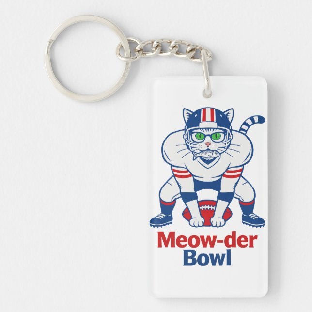Meow-der Bowl  Key Ring (Front)