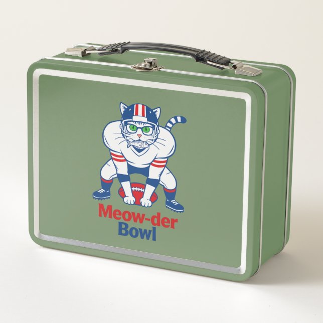 Meow-der Bowl  Metal Lunch Box (Front)