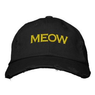 MEOW EMBROIDERED HAT